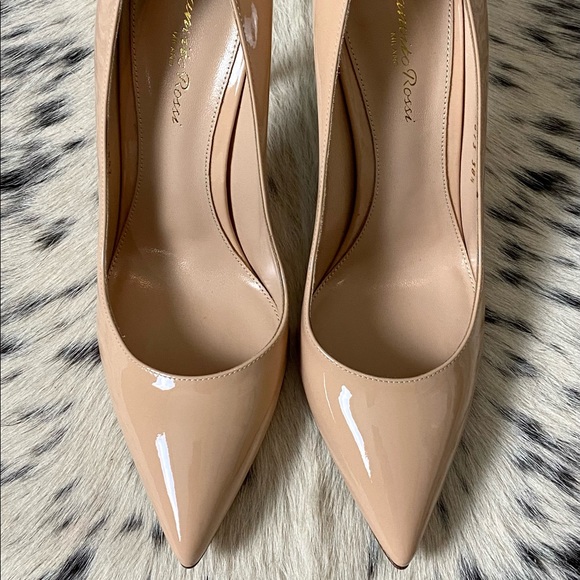 GIANVITO R0SSI 105MM PATENT LEATHER PUMPS, IT/38.5 US/8-8.5 NUDE NIB!! - Picture 7 of 14